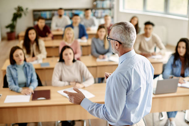 professor　teaches at university